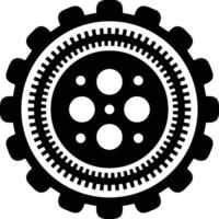 Gear setting symbol icon vector image. Illustration of the industrial wheel mechine mechanism design image