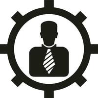 Gear setting symbol icon vector image. Illustration of the industrial wheel mechine mechanism design image
