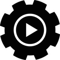 Gear setting symbol icon vector image. Illustration of the industrial wheel mechine mechanism design image