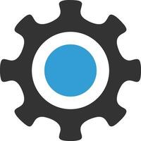 Gear setting symbol icon vector image. Illustration of the industrial wheel mechine mechanism design image