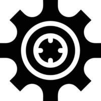 Gear setting symbol icon vector image. Illustration of the industrial wheel mechine mechanism design image