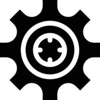 Gear setting symbol icon vector image. Illustration of the industrial wheel mechine mechanism design image