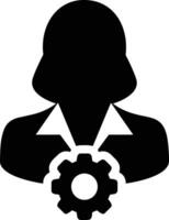 Gear setting symbol icon vector image. Illustration of the industrial wheel mechine mechanism design image