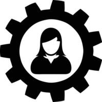 Gear setting symbol icon vector image. Illustration of the industrial wheel mechine mechanism design image