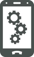 Gear setting symbol icon vector image. Illustration of the industrial wheel mechine mechanism design image