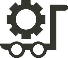 Gear setting symbol icon vector image. Illustration of the industrial wheel mechine mechanism design image