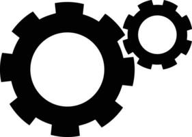 Gear setting symbol icon vector image. Illustration of the industrial wheel mechine mechanism design image