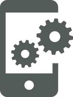 Gear setting symbol icon vector image. Illustration of the industrial wheel mechine mechanism design image