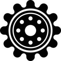 Gear setting symbol icon vector image. Illustration of the industrial wheel mechine mechanism design image