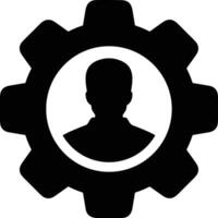Gear setting symbol icon vector image. Illustration of the industrial wheel mechine mechanism design image