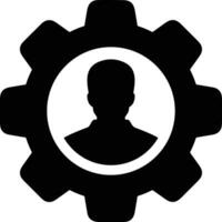 Gear setting symbol icon vector image. Illustration of the industrial wheel mechine mechanism design image