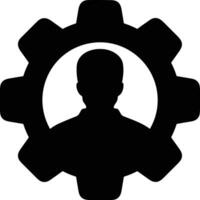 Gear setting symbol icon vector image. Illustration of the industrial wheel mechine mechanism design image