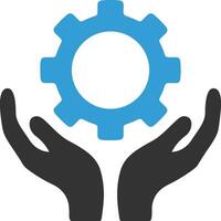 Gear setting symbol icon vector image. Illustration of the industrial wheel mechine mechanism design image