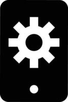 Gear setting symbol icon vector image. Illustration of the industrial wheel mechine mechanism design image