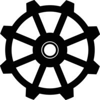 Gear setting symbol icon vector image. Illustration of the industrial wheel mechine mechanism design image