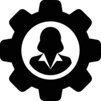 Gear setting symbol icon vector image. Illustration of the industrial wheel mechine mechanism design image