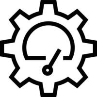 Gear setting symbol icon vector image. Illustration of the industrial wheel mechine mechanism design image