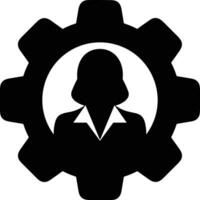 Gear setting symbol icon vector image. Illustration of the industrial wheel mechine mechanism design image