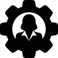 Gear setting symbol icon vector image. Illustration of the industrial wheel mechine mechanism design image