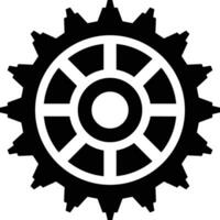 Gear setting symbol icon vector image. Illustration of the industrial wheel mechine mechanism design image