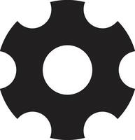 Gear setting symbol icon vector image. Illustration of the industrial wheel mechine mechanism design image