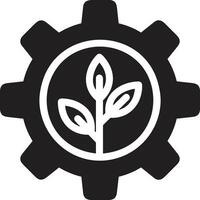 Gear setting symbol icon vector image. Illustration of the industrial wheel mechine mechanism design image