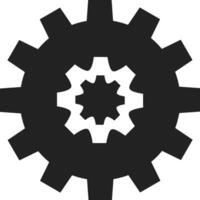 Gear setting symbol icon vector image. Illustration of the industrial wheel mechine mechanism design image