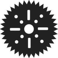 Gear setting symbol icon vector image. Illustration of the industrial wheel mechine mechanism design image