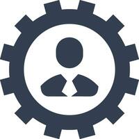 Gear setting symbol icon vector image. Illustration of the industrial wheel mechine mechanism design image