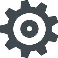 Gear setting symbol icon vector image. Illustration of the industrial wheel mechine mechanism design image