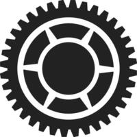 Gear setting symbol icon vector image. Illustration of the industrial wheel mechine mechanism design image
