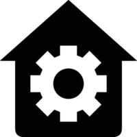 Gear setting symbol icon vector image. Illustration of the industrial wheel mechine mechanism design image