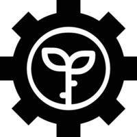 Gear setting symbol icon vector image. Illustration of the industrial wheel mechine mechanism design image