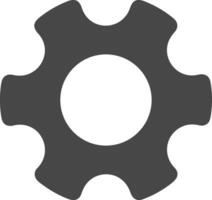 Gear setting symbol icon vector image. Illustration of the industrial wheel mechine mechanism design image