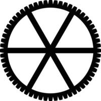 Gear setting symbol icon vector image. Illustration of the industrial wheel mechine mechanism design image