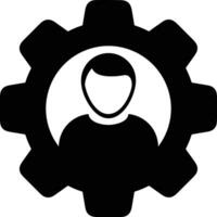 Gear setting symbol icon vector image. Illustration of the industrial wheel mechine mechanism design image