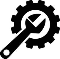 Gear setting symbol icon vector image. Illustration of the industrial wheel mechine mechanism design image