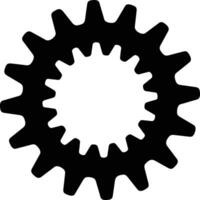 Gear setting symbol icon vector image. Illustration of the industrial wheel mechine mechanism design image