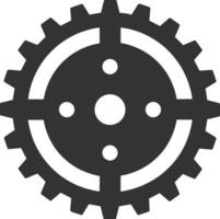 Gear setting symbol icon vector image. Illustration of the industrial wheel mechine mechanism design image