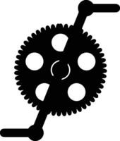 Gear setting symbol icon vector image. Illustration of the industrial wheel mechine mechanism design image