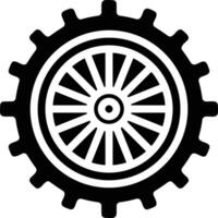 Gear setting symbol icon vector image. Illustration of the industrial wheel mechine mechanism design image