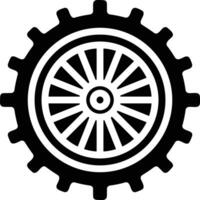 Gear setting symbol icon vector image. Illustration of the industrial wheel mechine mechanism design image