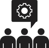 Gear setting symbol icon vector image. Illustration of the industrial wheel mechine mechanism design image