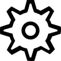 Gear setting symbol icon vector image. Illustration of the industrial wheel mechine mechanism design image