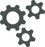 Gear setting symbol icon vector image. Illustration of the industrial wheel mechine mechanism design image