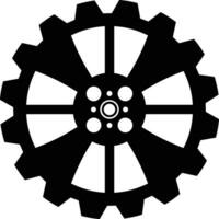 Gear setting symbol icon vector image. Illustration of the industrial wheel mechine mechanism design image