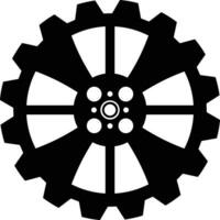 Gear setting symbol icon vector image. Illustration of the industrial wheel mechine mechanism design image