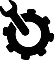 Gear setting symbol icon vector image. Illustration of the industrial wheel mechine mechanism design image