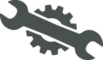Gear setting symbol icon vector image. Illustration of the industrial wheel mechine mechanism design image