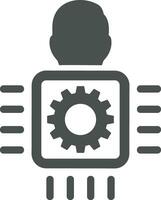 Gear setting symbol icon vector image. Illustration of the industrial wheel mechine mechanism design image